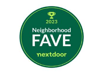 2023 nextdoor Neighborhood Fave award emblem