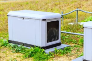 Generator for emergency electric power on natural gas near home