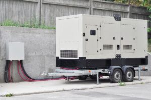 Backup generator for office building on wheels