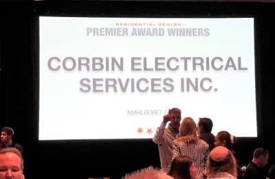 Corbin Electrical Services, Inc. won premier award