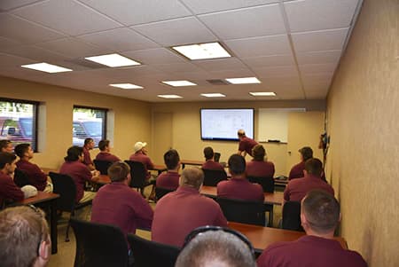 Electrician team meeting with Corbin Electrical Services, Inc.