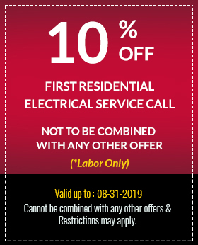 10% Off Your First Residential electrical Service Call!